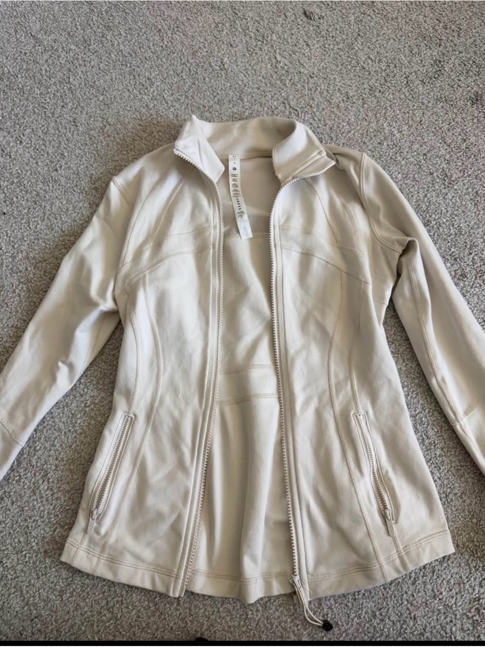 lululemon athletica Cream Zip-Up Athletic Jacket